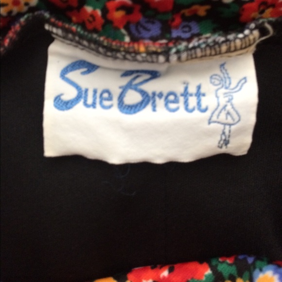 Vintage Floral Print Sue Brett Dress - Picture 7 of 7